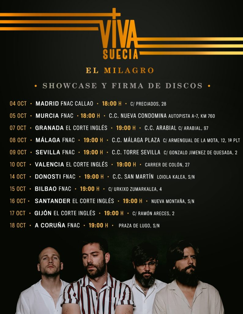 Viva Suecia, a una semana del lanzamiento de El Milagro, suman nuevas  fechas de gira y firmas de discos - Subterfuge Records